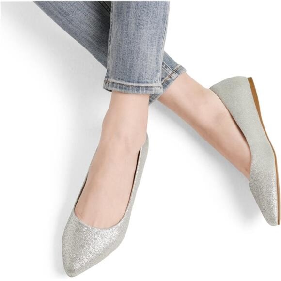 Women's Dress Pointed Toe Flats Ballet Comfort Soft Slip On Casual Flat Shoes - Picture 5 of 6
